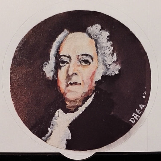 Presidential Portrait Art Sticker 2 Pack George Washington / John Adams
