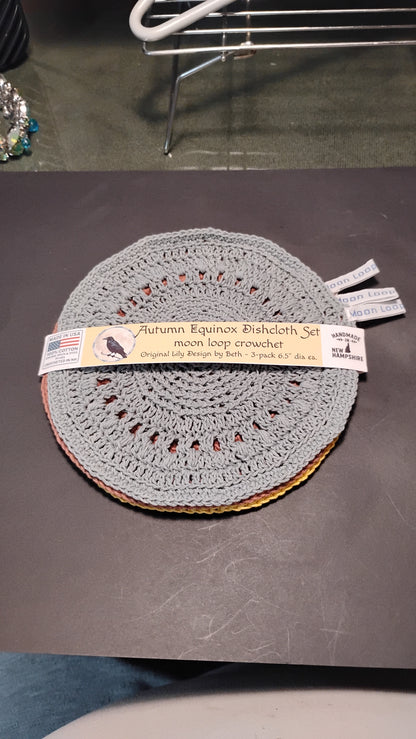 Autumn Equinox Dish Cloth Set - Original Design Crochet