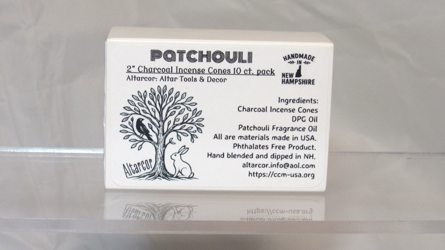 Patchouli 2" Incense Cones - Top Flow 10/pack